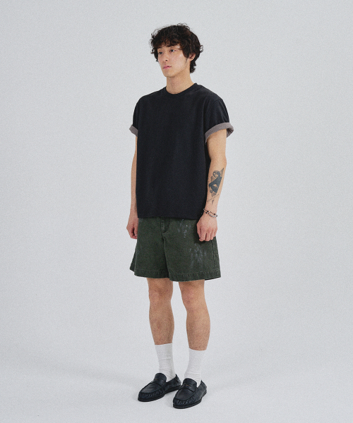 SLOWACID（スローアシッド）の「SA REFINED FLIP-CUFF SEMI-CROP TEE [BLACK]（Tシャツ/カットソー・レディース・その他・SMALL/MEDIUM/LARGE/X-LARGE）」の8枚目の写真