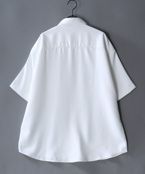 SITRY(シトリー)の「Dress Shirt with Tie/2WAY ネクタイ付き オーバーサイズ 半袖シャツ ドレスシャツ(シャツ/ブラウス・メンズ・ブラック/ベージュ/グレイッシュブルー/ホワイト/ライトグレー・L/M)」の14枚目の写真