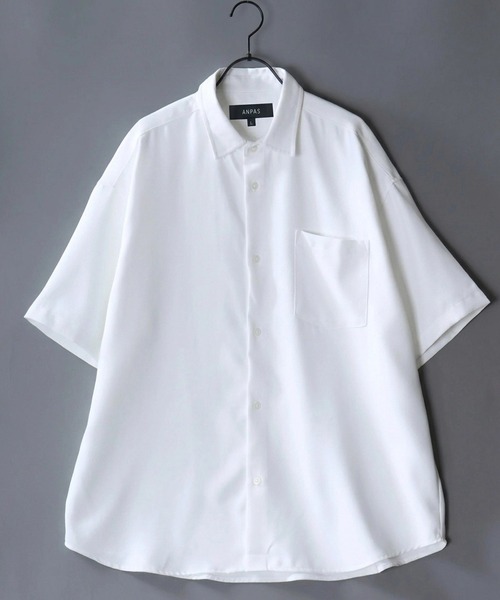 SITRY(シトリー)の「Dress Shirt with Tie/2WAY ネクタイ付き オーバーサイズ 半袖シャツ ドレスシャツ(シャツ/ブラウス・メンズ・ブラック/ベージュ/グレイッシュブルー/ホワイト/ライトグレー・L/M)」の9枚目の写真