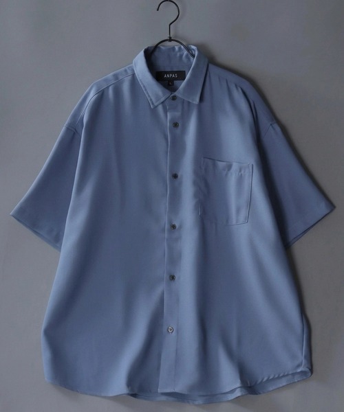 SITRY(シトリー)の「Dress Shirt with Tie/2WAY ネクタイ付き オーバーサイズ 半袖シャツ ドレスシャツ(シャツ/ブラウス・メンズ・ブラック/ベージュ/グレイッシュブルー/ホワイト/ライトグレー・L/M)」の13枚目の写真