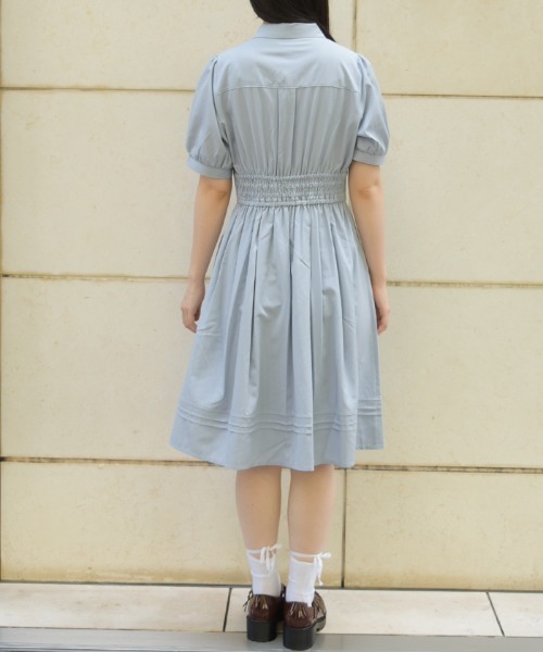 axes femme(アクシーズファム)の「リボンセットフラシOP(ワンピース・レディース・ブラウン/グリーン/サックスブルー・MEDIUM)」の6枚目の写真