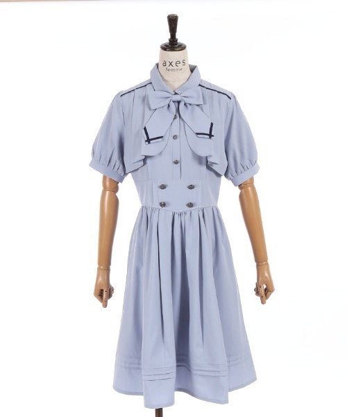 axes femme(アクシーズファム)の「リボンセットフラシOP(ワンピース・レディース・ブラウン/グリーン/サックスブルー・MEDIUM)」の20枚目の写真