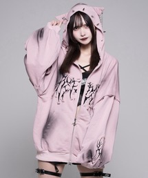 REFLEM（レフレム）の「『REFLEM/レフレム』顔料加工猫耳ZIPフーディー/ジップパーカー（パーカー）」