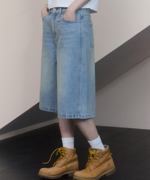 KIRSH | プレーンルーズフィットバミューダデニムパンツ[ライトブルー](その他パンツ)