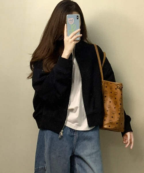 REBALANCE(リバランス)の「スタンドカラーボンバージャケット(その他アウター・レディース・A・LARGE/MEDIUM/SMALL)」の4枚目の写真