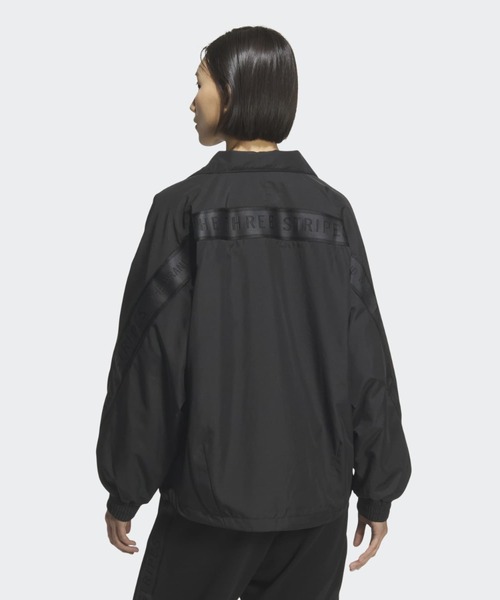 adidas(アディダス)の「ワーディング ルーズフィット ウーブンジャケット / アディダス adidas(ブルゾン・レディース・ブラック・XX-LARGE/LARGE/MEDIUM/SMALL/X-LARGE/X-SMALL)」の2枚目の写真