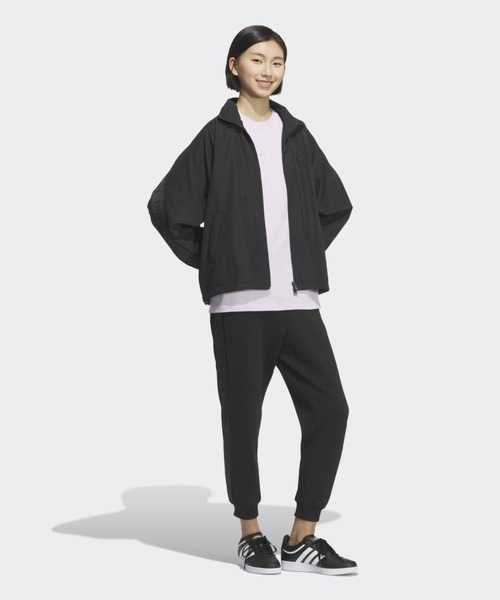 adidas(アディダス)の「ワーディング ルーズフィット ウーブンジャケット / アディダス adidas(ブルゾン・レディース・ブラック・XX-LARGE/LARGE/MEDIUM/SMALL/X-LARGE/X-SMALL)」の3枚目の写真
