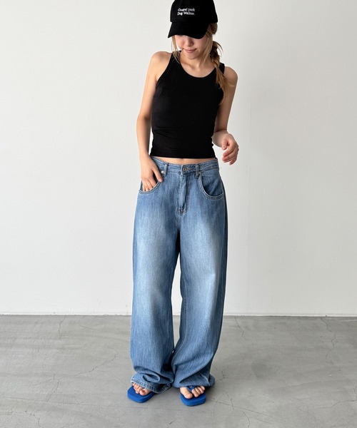 CANAL JEAN(キャナルジーン)の「El mar レーヨン混ラウンドリブタンク(タンクトップ・レディース・ブラウン/ホワイト/ブラック/グレー/ネイビー・ONE SIZE)」の19枚目の写真