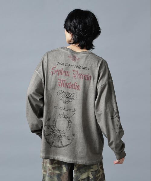 DANKE SCHON(ダンケシェーン)の「DankeSchon/ダンケシェーン/SPRAYBURN L/S TEE SEVEN(Tシャツ/カットソー・メンズ・ホワイト系2/ベージュ・M/L)」の1枚目の写真