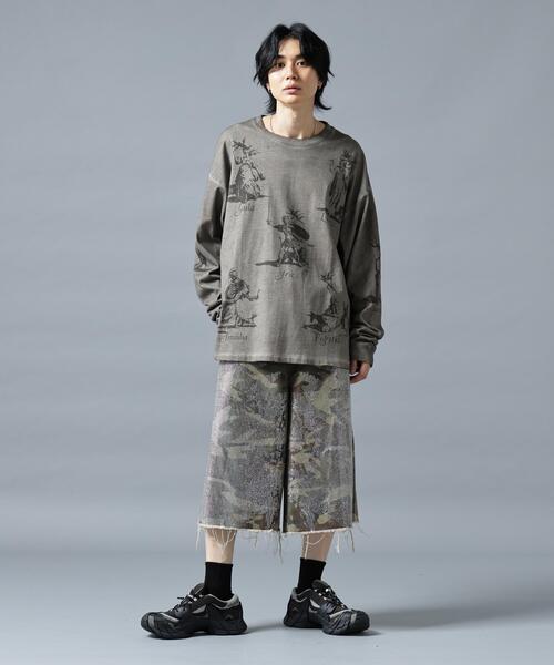 DANKE SCHON(ダンケシェーン)の「DankeSchon/ダンケシェーン/SPRAYBURN L/S TEE SEVEN(Tシャツ/カットソー・メンズ・ホワイト系2/ベージュ・M/L)」の12枚目の写真