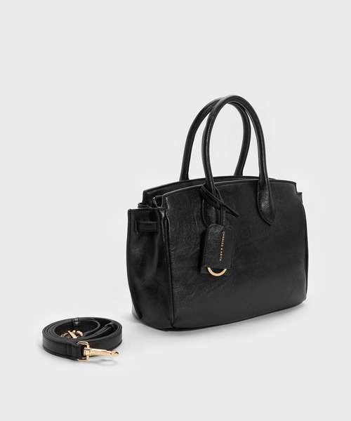 CHARLES & KEITH(チャールズ & キース)の「Ginevra ラージジネヴラ トートバッグ(トートバッグ・レディース・ワインレッド/ブラック・M)」の5枚目の写真