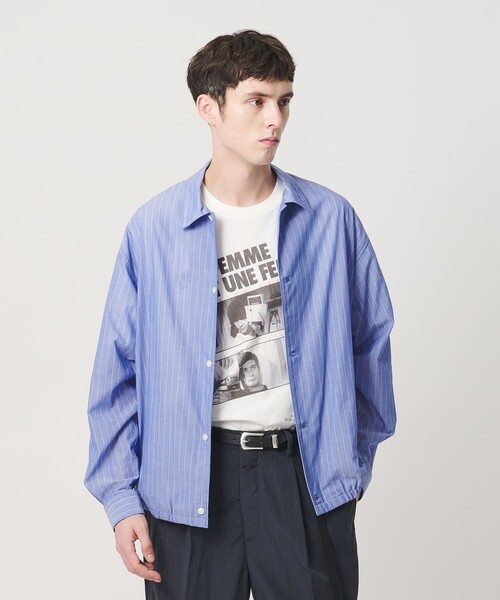 Voil shear pinkstripe shirt — рубашка с розовой полоской