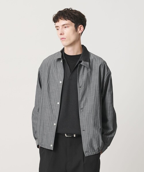 BEAUTY&YOUTH UNITED ARROWS(ビューティーアンドユースユナイテッドアローズ)の「ボイル シアー ピンストライプ シャツ(シャツ/ブラウス・メンズ・コバルトブルー/ダークグレー・L/M/XL/S)」の1枚目の写真