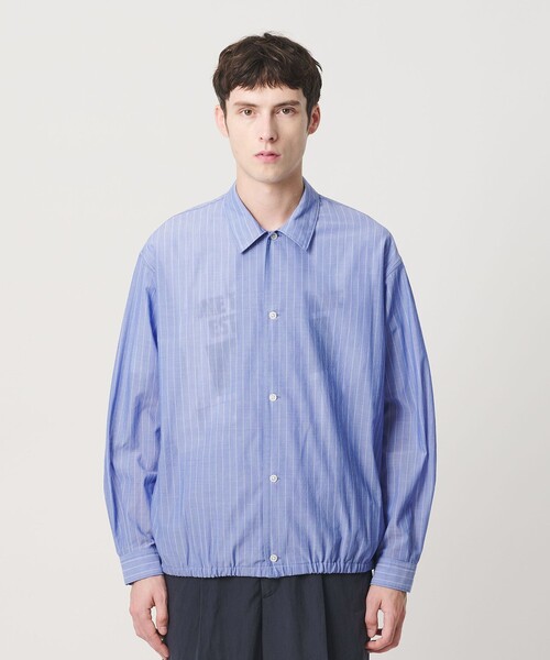 BEAUTY&YOUTH UNITED ARROWS(ビューティーアンドユースユナイテッドアローズ)の「ボイル シアー ピンストライプ シャツ(シャツ/ブラウス・メンズ・コバルトブルー/ダークグレー・L/M/XL/S)」の4枚目の写真