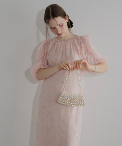 JUMELLE(ジュメロ)の「フロッキーフラワードレス(ドレス・レディース・ピンク/ブラック・SMALL/MEDIUM)」の10枚目の写真