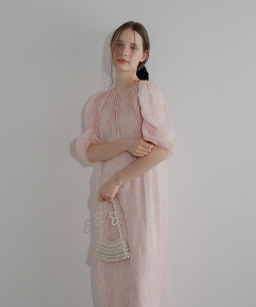 JUMELLE(ジュメロ)の「フロッキーフラワードレス(ドレス・レディース・ピンク/ブラック・SMALL/MEDIUM)」の21枚目の写真