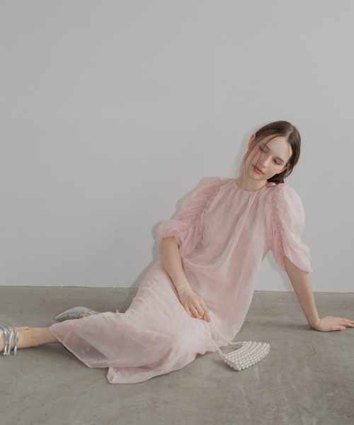 JUMELLE(ジュメロ)の「フロッキーフラワードレス(ドレス・レディース・ピンク/ブラック・SMALL/MEDIUM)」の22枚目の写真