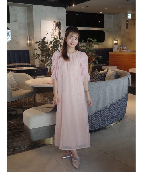 JUMELLE(ジュメロ)の「フロッキーフラワードレス(ドレス・レディース・ピンク/ブラック・SMALL/MEDIUM)」の19枚目の写真
