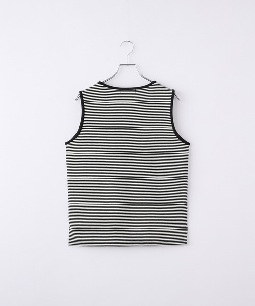 Loose/ルース（ルース）の「ドレープボーダーショートタンクトップ（タンクトップ・メンズ・ホワイト系/ブラック系・S/M/L）」の7枚目の写真