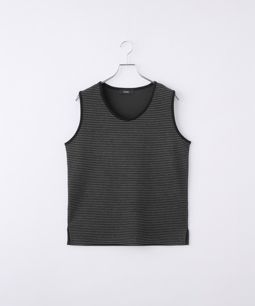 Loose/ルース（ルース）の「ドレープボーダーショートタンクトップ（タンクトップ・メンズ・ホワイト系/ブラック系・S/M/L）」の9枚目の写真