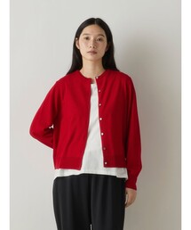 MidiUmi クルーネックニットカーディガン