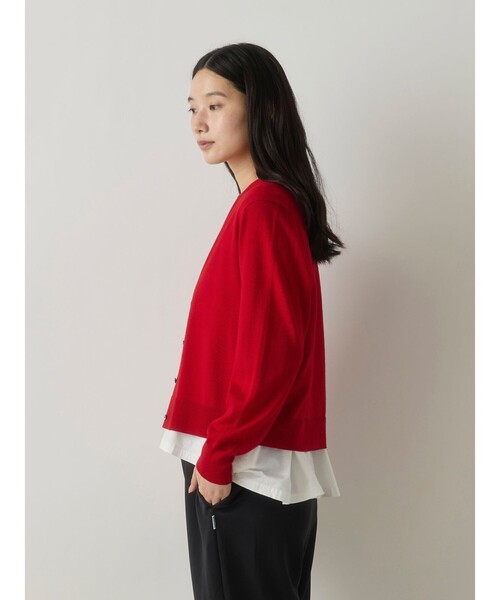 MidiUmi(ミディウミ)の「MidiUmi クルーネックニットカーディガン(カーディガン/ボレロ・レディース・ネイビー/チャコールグレー/ブラウン/レッド/ブラック・FREE)」の13枚目の写真