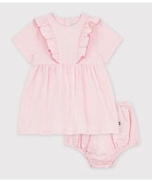 PETIT BATEAU | シアサッカーワンピース&ブルマセット(ワンピース)