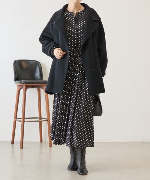 BEARDSLEY(ビアズリー)の「《8/28(金)12:00予約開始》ドルマンリバーコート(その他アウター・レディース・ネイビー/ブラック・0/1)」の11枚目の写真