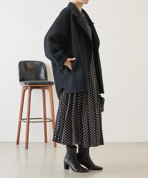 BEARDSLEY(ビアズリー)の「《8/28(金)12:00予約開始》ドルマンリバーコート(その他アウター・レディース・ネイビー/ブラック・0/1)」の12枚目の写真