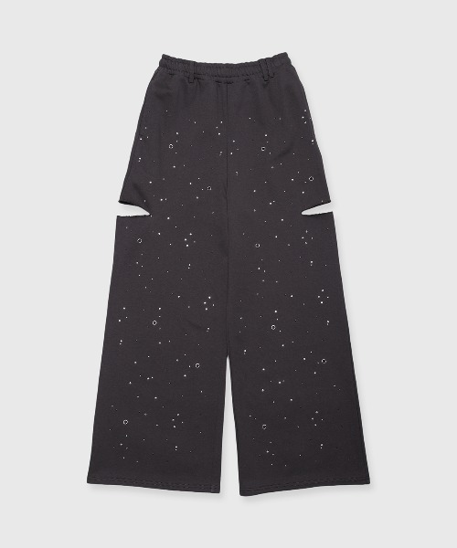 BIJOU SLIT SWEAT PANTS/ビジュースリットスウェットパンツ