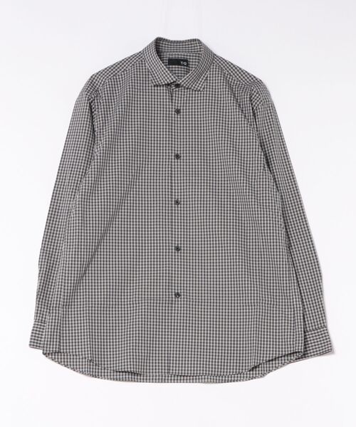 TAKA-Q(タカキュー)の「シャツ 長袖 メンズ ストレッチ 綿 コットン ブロード ワイドカラー プリント 総柄 チェック(シャツ/ブラウス・メンズ・ブラック×ホワイト/ブラウン・X-LARGE/LARGE/MEDIUM)」の15枚目の写真