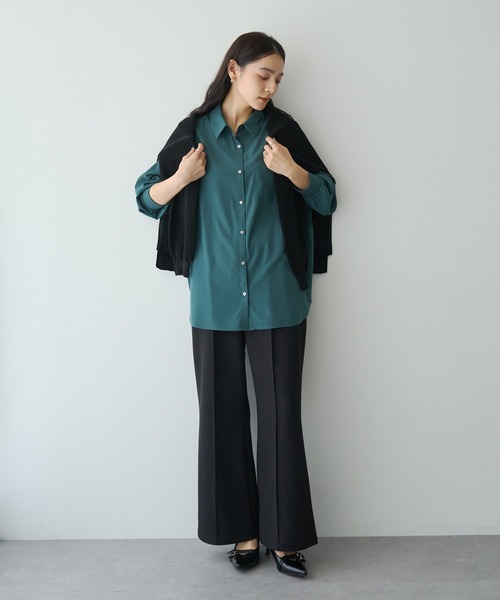 YECCA VECCA(イェッカヴェッカ)の「イージーカットジョーゼットパンツ【セットアップ対応】(その他パンツ・レディース・アイボリー/ベージュ/ブラック・FREE)」の6枚目の写真