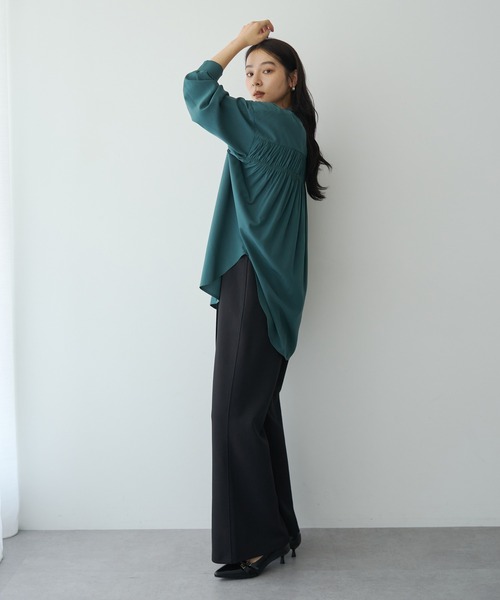 YECCA VECCA(イェッカヴェッカ)の「イージーカットジョーゼットパンツ【セットアップ対応】(その他パンツ・レディース・アイボリー/ベージュ/ブラック・FREE)」の10枚目の写真