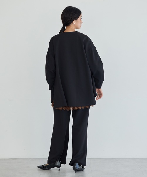 YECCA VECCA(イェッカヴェッカ)の「イージーカットジョーゼットパンツ【セットアップ対応】(その他パンツ・レディース・アイボリー/ベージュ/ブラック・FREE)」の16枚目の写真
