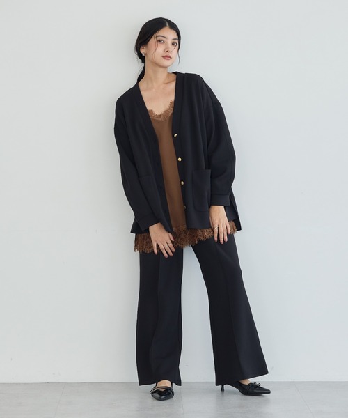 YECCA VECCA(イェッカヴェッカ)の「イージーカットジョーゼットパンツ【セットアップ対応】(その他パンツ・レディース・アイボリー/ベージュ/ブラック・FREE)」の12枚目の写真