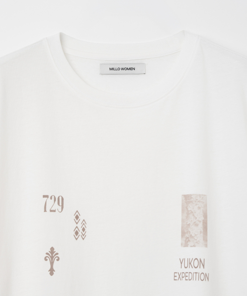 MILLO WOMEN（ミロウーマン）の「オブジェクトモチーフTシャツ[アイボリー]（Tシャツ/カットソー・レディース・その他・ONE SIZE）」の4枚目の写真