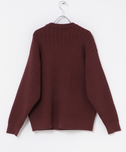 ITEMS URBANRESEARCH(アイテムズ アーバンリサーチ)の「ミニケーブルクルーネックニットプルオーバー(ニット/セーター・メンズ・ブラック/モカ/ホワイト/バーガンディー・MEDIUM/LARGE)」の13枚目の写真