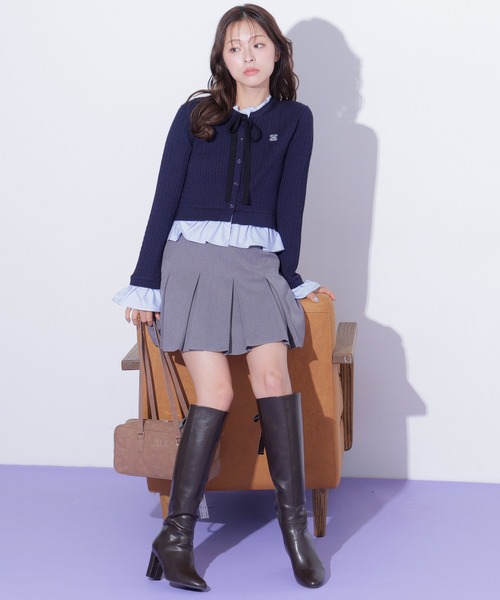 JILL by JILL STUART(ジルバイジルスチュアート)の「フリルカラーケーブルニット(ニット/セーター・レディース・ピンク/グレー/ネイビー・FREE)」の22枚目の写真