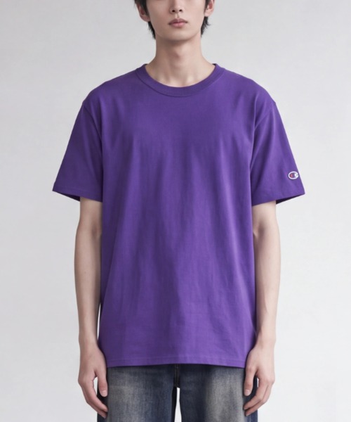 Champion(チャンピオン)の「【T24】【Champion/チャンピオン】6oz SHORT SLEEVE TEE A-T525C(Tシャツ/カットソー・レディース・チャコールグレー/グレー/パープル/マルーン/ネイビー/オレンジ/イエロー/レッド/ブラック/グリーン/オートミール/ブルー/ホワイト・LARGE/XX-LARGE/XXX-LARGE/X-LARGE/SMALL/MEDIUM)」の9枚目の写真