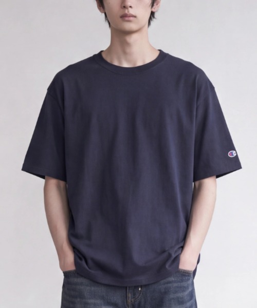 Champion(チャンピオン)の「【T24】【Champion/チャンピオン】6oz SHORT SLEEVE TEE A-T525C(Tシャツ/カットソー・レディース・チャコールグレー/グレー/パープル/マルーン/ネイビー/オレンジ/イエロー/レッド/ブラック/グリーン/オートミール/ブルー/ホワイト・LARGE/XX-LARGE/XXX-LARGE/X-LARGE/SMALL/MEDIUM)」の7枚目の写真