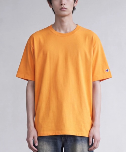 Champion(チャンピオン)の「【T24】【Champion/チャンピオン】6oz SHORT SLEEVE TEE A-T525C(Tシャツ/カットソー・レディース・チャコールグレー/グレー/パープル/マルーン/ネイビー/オレンジ/イエロー/レッド/ブラック/グリーン/オートミール/ブルー/ホワイト・LARGE/XX-LARGE/XXX-LARGE/X-LARGE/SMALL/MEDIUM)」の10枚目の写真