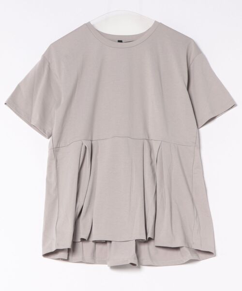 SWINGLE(スウィングル)の「【キシリトール加工】タックフレアプルオーバー(Tシャツ/カットソー・レディース・オフホワイト/ベージュ/ブラック・FREE)」の3枚目の写真