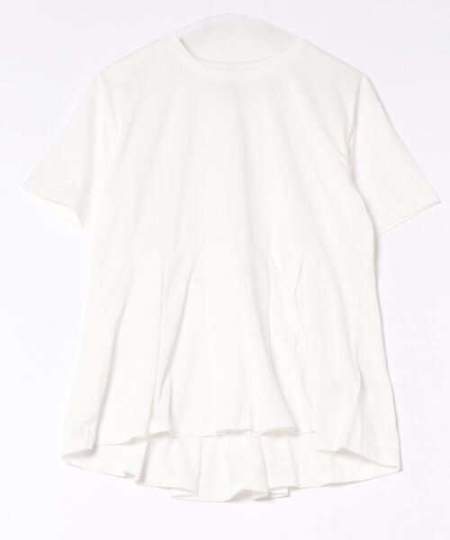 SWINGLE(スウィングル)の「【キシリトール加工】タックフレアプルオーバー(Tシャツ/カットソー・レディース・オフホワイト/ベージュ/ブラック・FREE)」の1枚目の写真