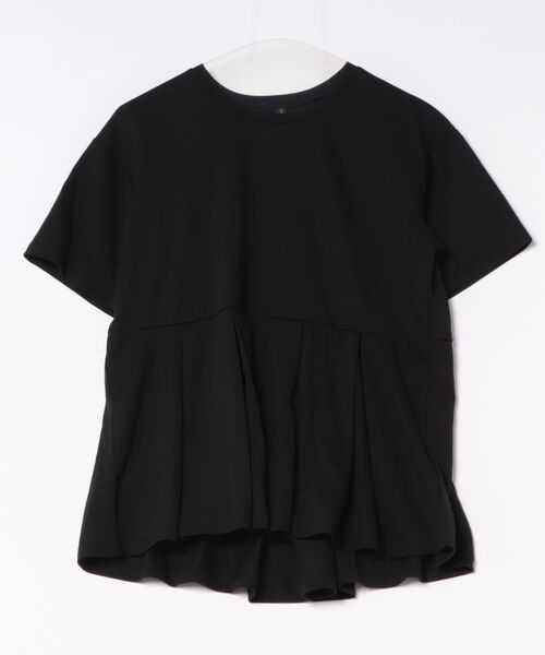 SWINGLE(スウィングル)の「【キシリトール加工】タックフレアプルオーバー(Tシャツ/カットソー・レディース・オフホワイト/ベージュ/ブラック・FREE)」の2枚目の写真