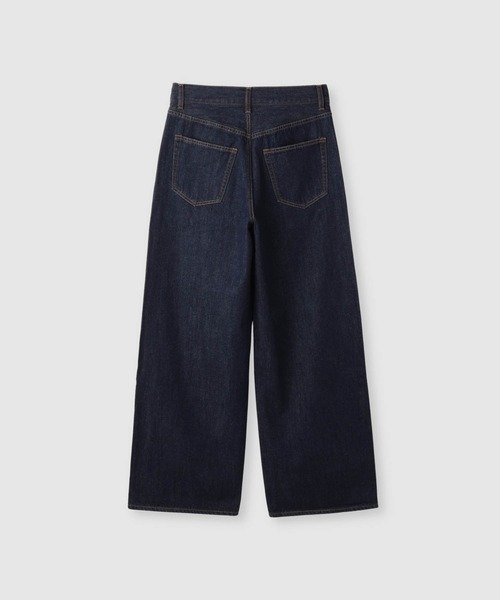 NAVY（ネイビー）の「【NAVY/ネイビー】マイデニ ハイウェスト バギーデニムパンツ（デニムパンツ・レディース・ブラック/ネイビー・S/L/M）」の3枚目の写真