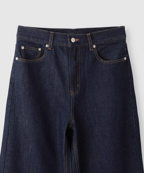 NAVY（ネイビー）の「【NAVY/ネイビー】マイデニ ハイウェスト バギーデニムパンツ（デニムパンツ・レディース・ブラック/ネイビー・S/L/M）」の4枚目の写真