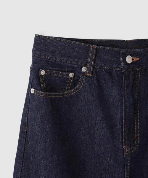 NAVY（ネイビー）の「【NAVY/ネイビー】マイデニ ハイウェスト バギーデニムパンツ（デニムパンツ・レディース・ブラック/ネイビー・S/L/M）」の5枚目の写真