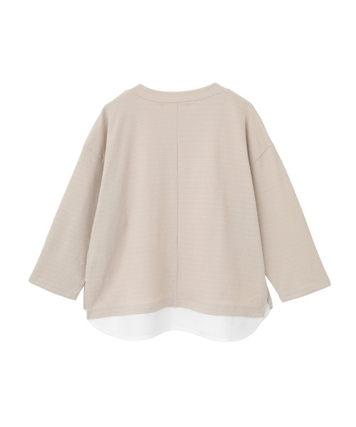 MELROSE claire(メルローズ クレール)の「【変形ワッフル+ファブリックプルオーバー】(Tシャツ/カットソー・レディース・グレー/ベージュ/ブラック・FREE)」の20枚目の写真