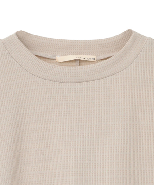 MELROSE claire(メルローズ クレール)の「【変形ワッフル+ファブリックプルオーバー】(Tシャツ/カットソー・レディース・グレー/ベージュ/ブラック・FREE)」の21枚目の写真