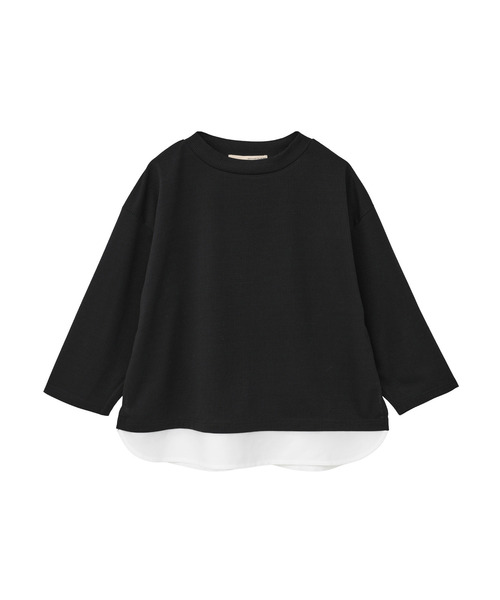 MELROSE claire(メルローズ クレール)の「【変形ワッフル+ファブリックプルオーバー】(Tシャツ/カットソー・レディース・グレー/ベージュ/ブラック・FREE)」の10枚目の写真